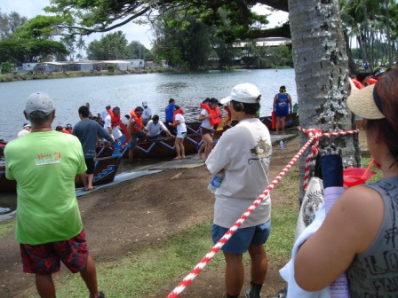 Loading boats for racing in Hilo
